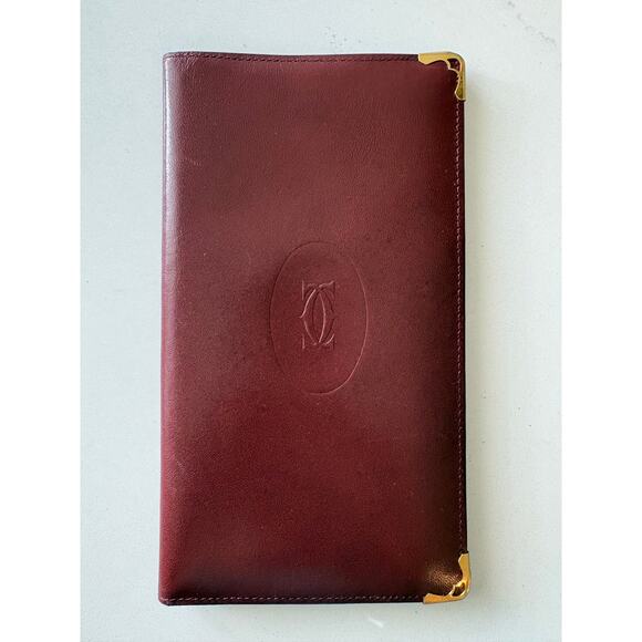 Cartier Handbags - Cartier Paris Must de Cartier Burgundy Leather Long Wallet